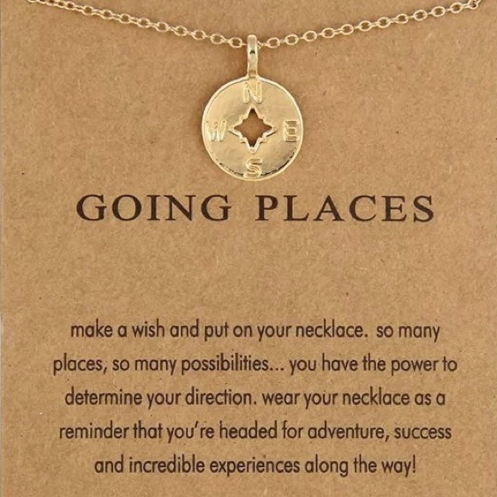 🌺 COMPASS NECKLACE BOHO CHIC GYPSY BOHEMIAN TRIBAL PRESENTS GIFT GUIDE CHAIN - Picture 6 of 6